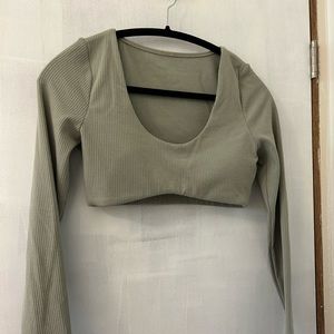 Alo Ribbed defined long sleeve bra